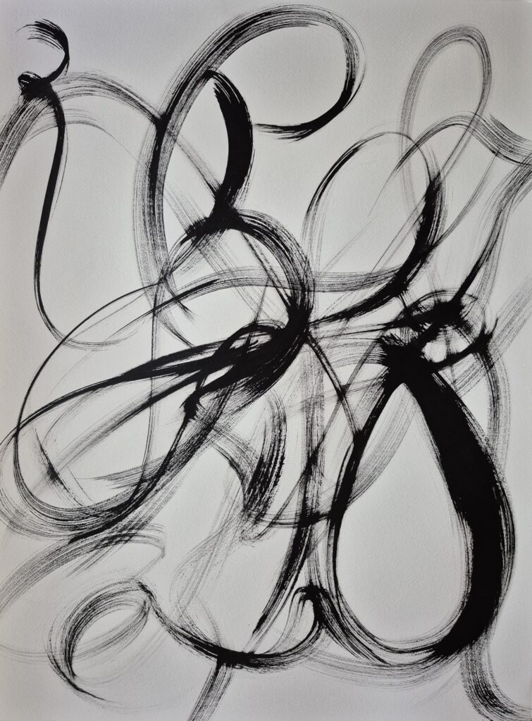 Feeling the breeze Acrylic on watercolor paper 30 by 22 2025