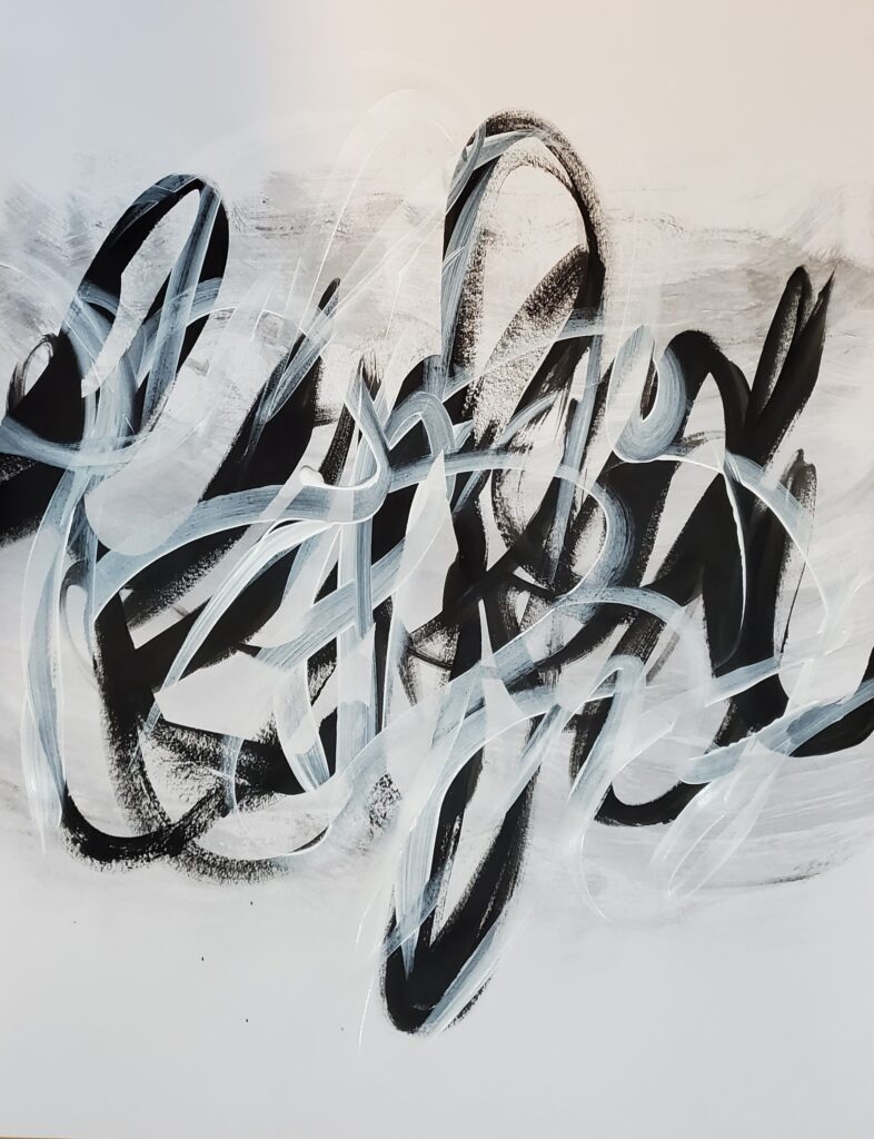 Echoing Acrylic on watercolor paper 24 by 18 inches/61 by 46 cm 2024