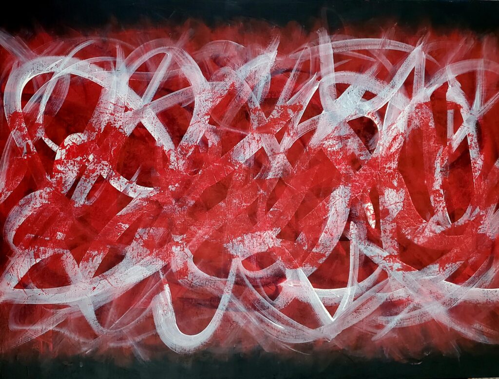 Life: Force Acrylic on board 24 by 18 inches/61 by 46 cm 2023