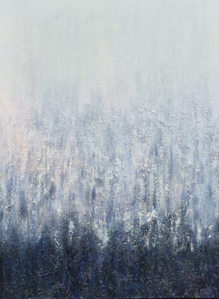 The scent of rain in the dark Acrylic on board 24 by 18 inches/61 by 46 cm 2025