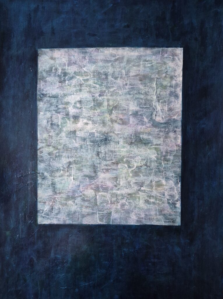 Shimmering Acrylic on watercolor paper 30 by 22 inches/76 by 56 cm 2025